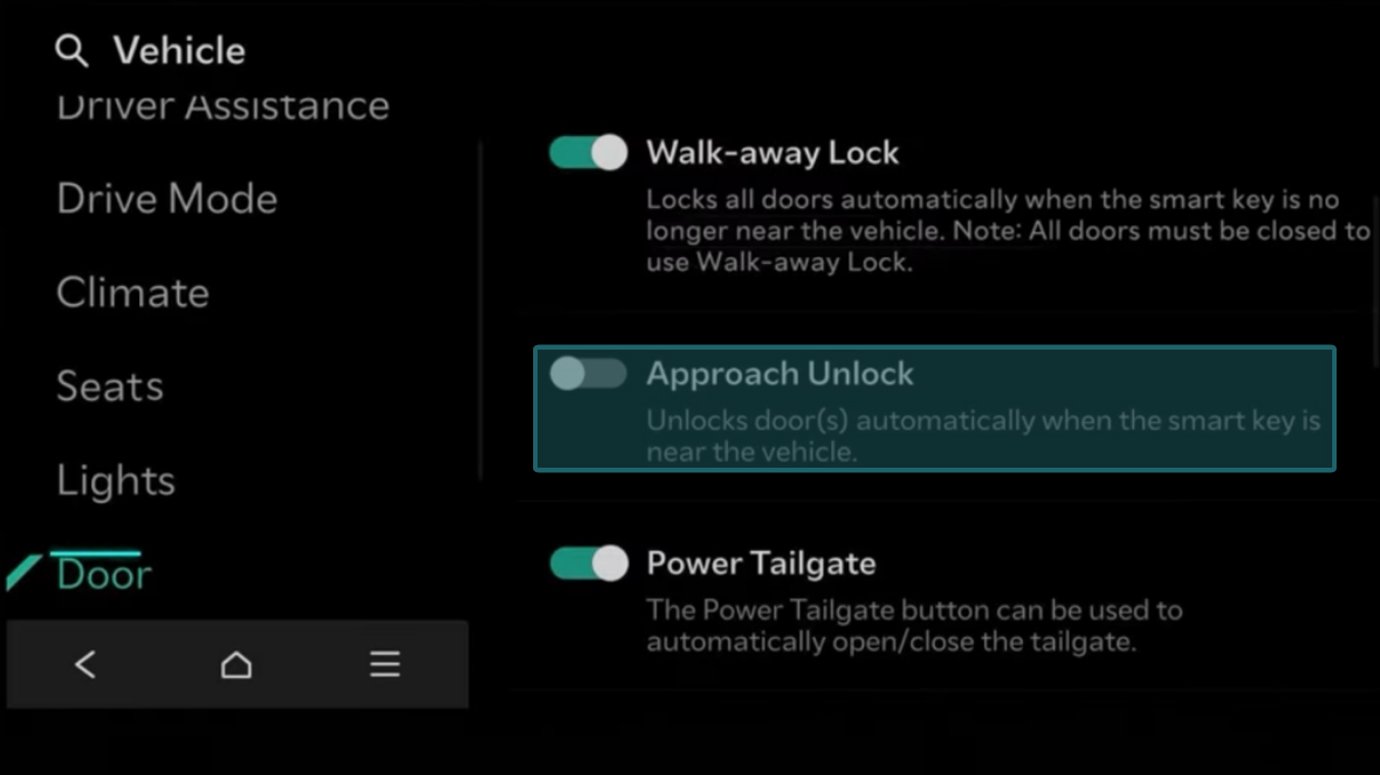 Step 4: Enable 'Approach Unlock'